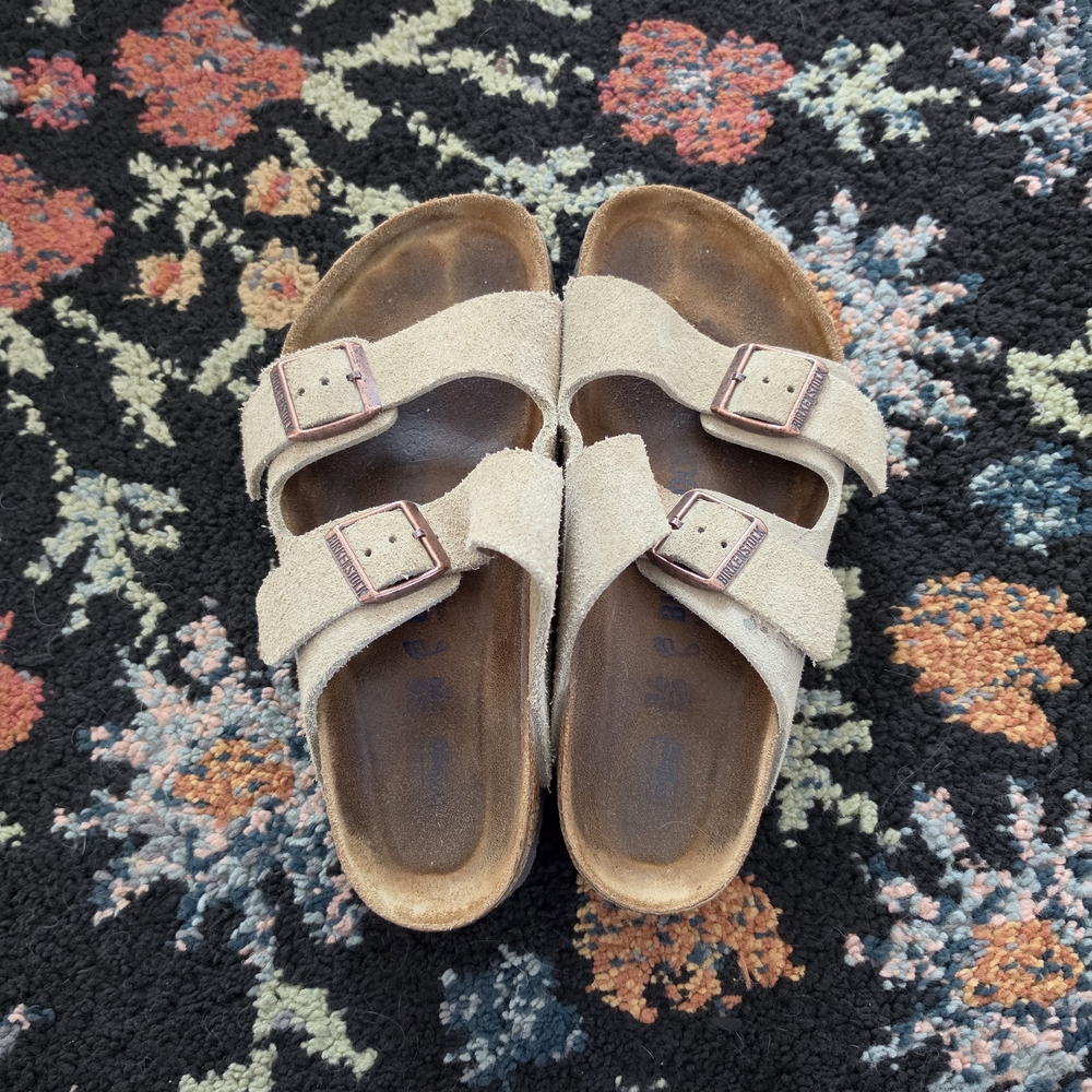 Birkenstock Brown Suede Double-Strap Sandals
